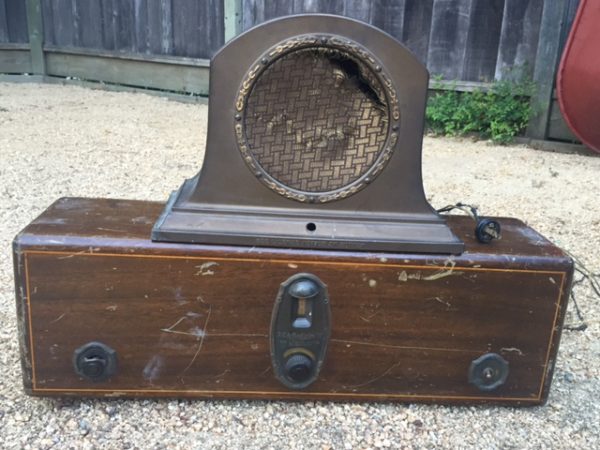 1920s radio. Weighs a ton. 